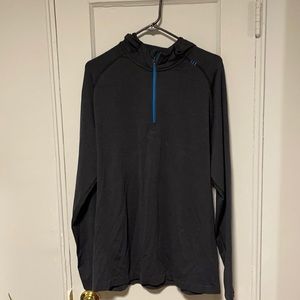 Navy blue metal vent hoodie